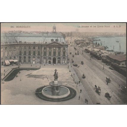 La Bourse et les Quais Nord, Bordeaux, c.1905 - Le Deley CPA ELD28