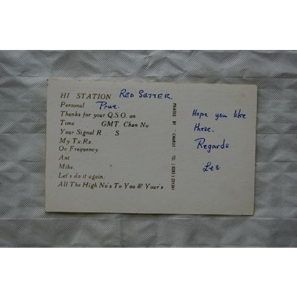 QSL Card Pathfinders Radio Club, Bedford