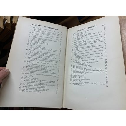 1905 "OF GOD AND HIS CREATURES" ST THOMAS AQUINOS 2.5kg HEAVY ANTIQUE BOOK (P12)