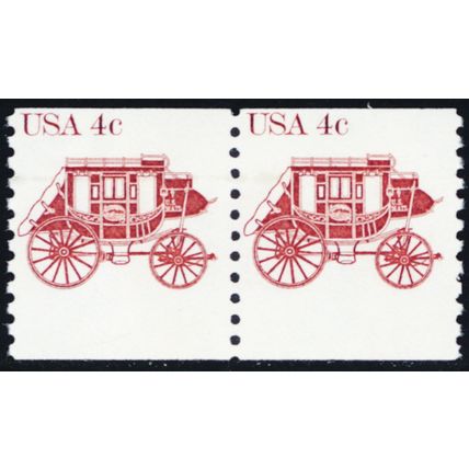 1898, Mint NH 4¢ - Miscut Error Coil Pair ** Stuart Katz