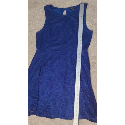 Girls Mini Royal Blue Sleeveless Dress Size Youth XL Stretch Flower Girl Prom