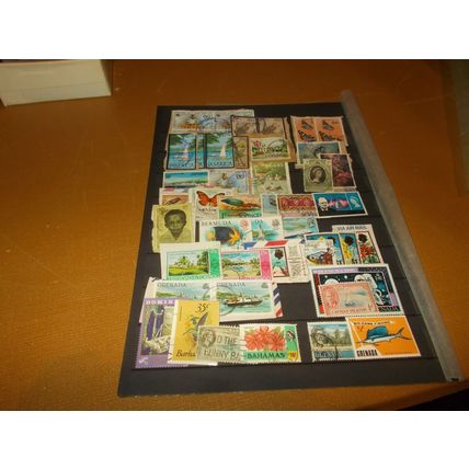 50 WEST INDIES STAMPS USED