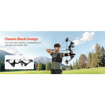 Vevor Compound Bow Archery Right Hand Arrow Set 70 Lbs 320 fps Hunting Shooting