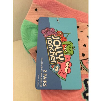 NEW Ad Icons Jolly Ranchers 2 Pairs Low cut Socks - Size 10-13