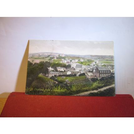 ST. STEPHENS FROM LAUNCESTON, CORNWALL, used antique postcard 1910 pm =