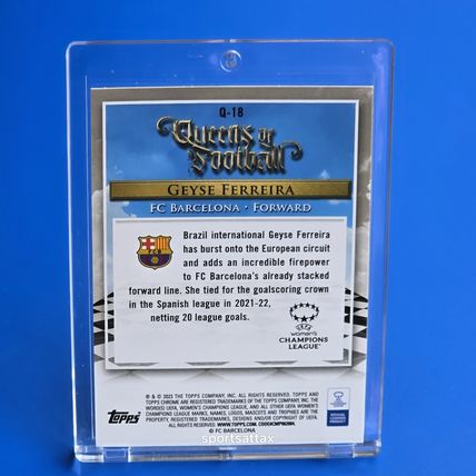 2022-23 Topps Chrome Womens UWCL Geyse Ferreira RC Queens of Football #Q-18