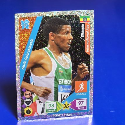 Panini London 2012 Olympics Adrenalyn XL H.Gebrselassie Glitter Foil Card #255