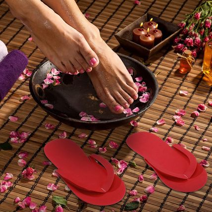 Janmercy 90 Pairs Pedicure Slippers Disposable Flip Flops Foam Sandals Bulk Spa