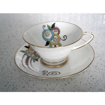 Jackson & Gosling Grosvenor China 'Gay' Teacup & Saucer A/F