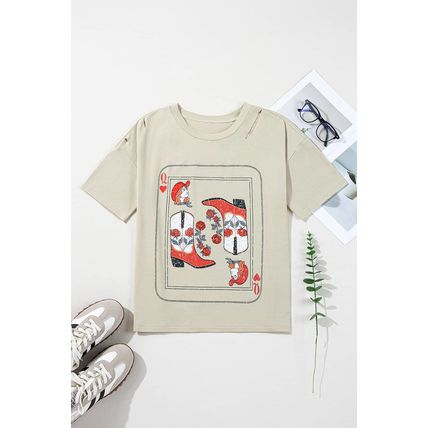 Parchment Cowgirl Queen Graphic Tee