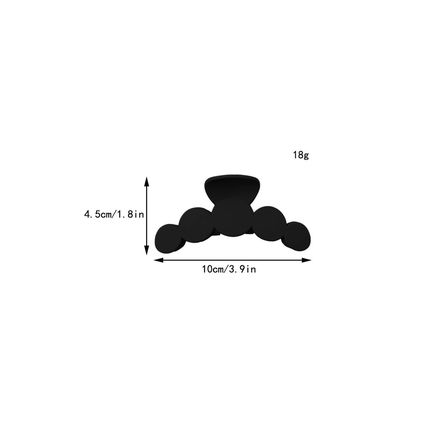 Black Minimalist 5 Circles Frosted Hair Claw Clip