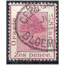 Orange Free State 1891 SG6 6d Rose-Carmine Fine Used ..