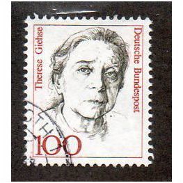 GER 1986 100pf 'FAMOUS WOMEN -THERESE GIESHE' FINE USED (EBID30-086)