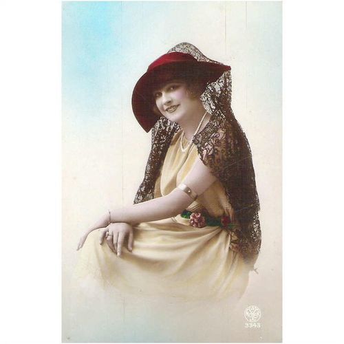 CARTE POSTALE - MODE - FEMME A CHAPEAU - REF 119