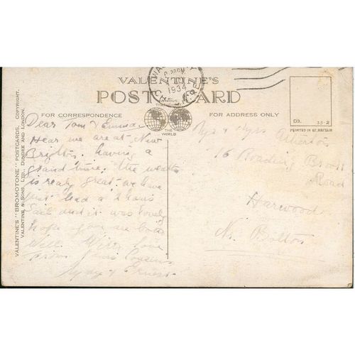 Vintage Valentine's PC 1934 - New Brighton, Merseyside, Lancashire - Multi-View
