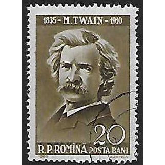 Mi 1891: 20 b. olive-brown 50th Anniversary of the Death of Mark Twain (Writer).