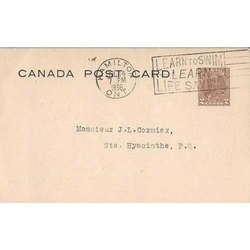 Canada #P60b Postal Card CBN USED Slogan