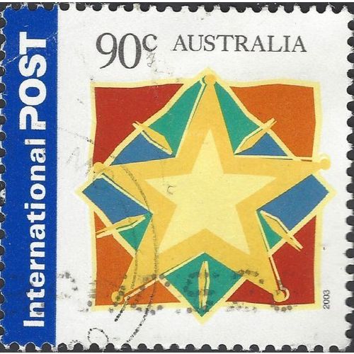 AUSTRALIA, CHRISTMAS, Guiding Star, blue 2003, 90c, #3