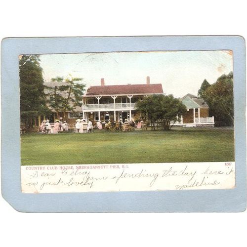 Rhode Island Narragansett Pier Country Club House Undivided Back~802