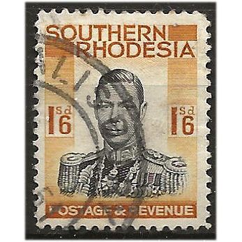 Southern Rhodesia 1937 SG49 1/6d Black & Orange-Yellow Fine Used .. ..