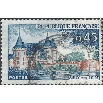 FRANCE, Sully sur Loire, blue & brown 1961, 0.45F, #5