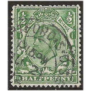 1911 SG324 1/2d Yellow-Green Wmk Imperial Crown Die B Fine Used . .. .