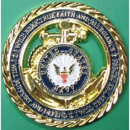 US Navy. Casino Card Guard, Challenge Coin, Souvenir. 19.