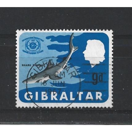 Gibraltar.SG215 9d Shark Fishing.Fine Used.Nov23