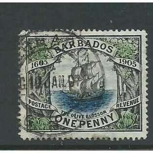 barbados stamps sg152 used sg 152 1906