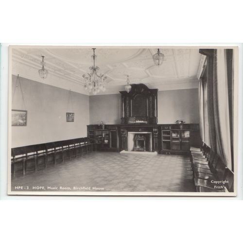 The Music Room Birchfield House Hope Derbyshire RP Postcard