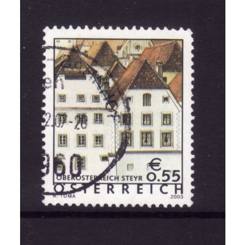 AUSTRIA 2003 0.55e HOLIDAYS IN AUSTRIA HOUSES FINE USED#2