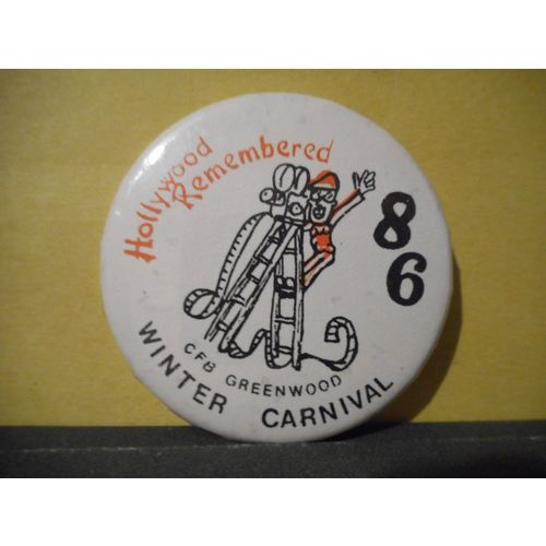 CFS Base Greenwood Nova Scotia,Canada Winter Carnival Pinback 1986