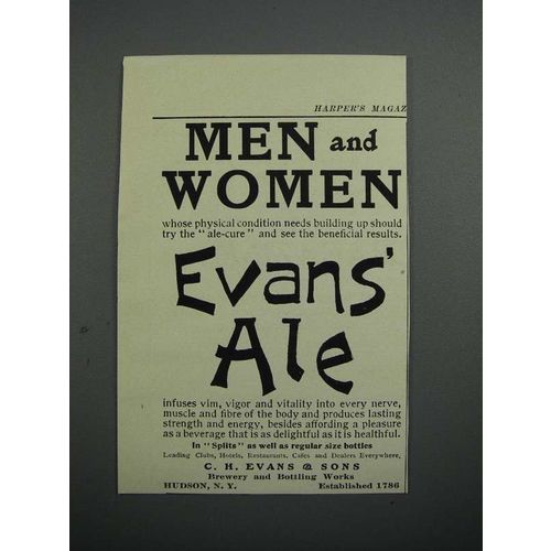 1908 Evans Ale Ad - Men and Women