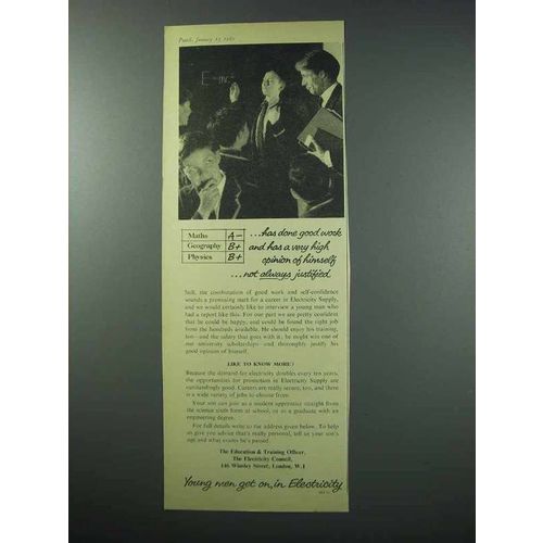1960 The Electricity Council Ad - Has Done Good Work