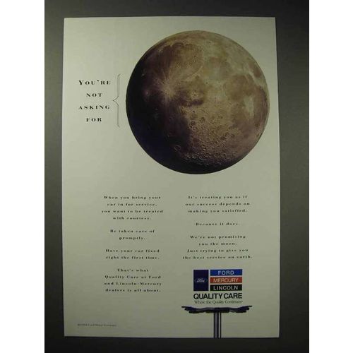 1994 Ford Quality Care Ad - Not Asking for The Moon
