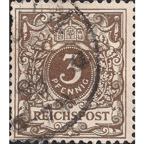 GERMANY, EMPIRE, Reichspost definitive, brown 1889, 3 Pfennig, #2
