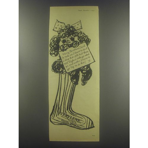 1954 ICI Terylene Socks Ad - Merry Christmas, David