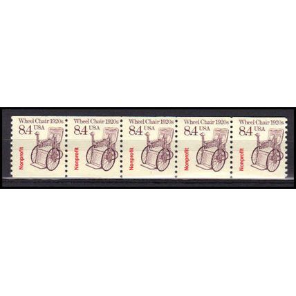 2256 8.4c Wheel Chair Fine MNH Dry Gum PNC 1/5 X3056