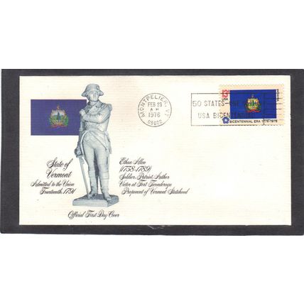 FDC Fleetwood 1646 13c Vermont (Cachet-U/A) CV01226