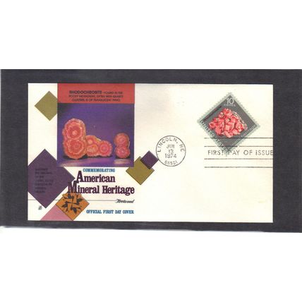 FDC Fleetwood 1541 10c Rhodochrosite (Cachet-U/A) CV42809