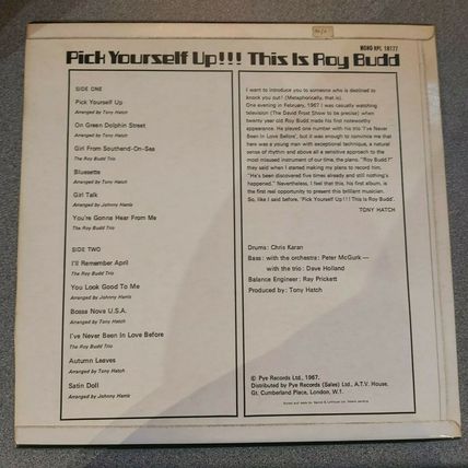 Roy Budd ‎– Pick Yourself Up ! ! ! This Is Roy Budd ( NPL 18177) 1967 (LP)