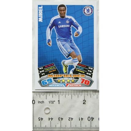 2011/12 Topps Match Attax Trading Card - Mikel, Chelsea