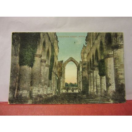 FOUNTAINS ABBEY, RIPON . used. antique postcard by G D & D L 1906 pm =