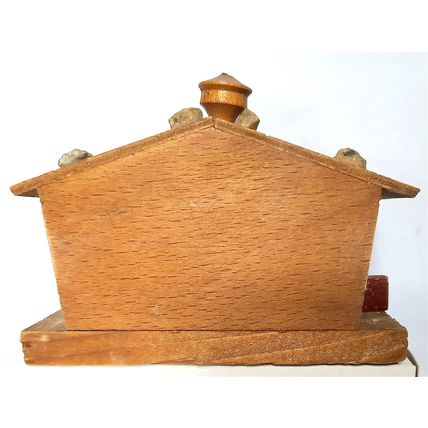 WOODEN SWISS WALL HANGING - WINDMILL, MILKMAID and CHALET - 10 cm diameter 150 g