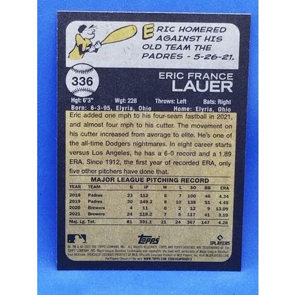 2022 Topps Heritage #336 Eric Lauer