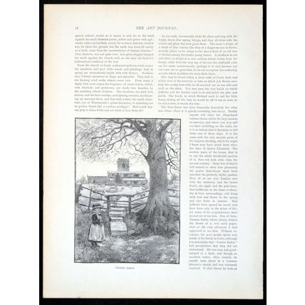 CHISELDEN CHURCH 1893 Henry Edward Tidmarsh PRINT