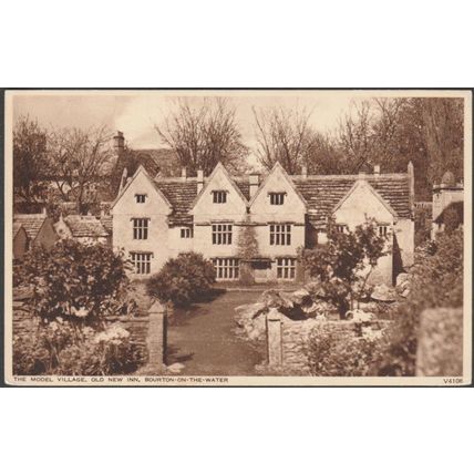 Model Village, Old New Inn, Bourton-on-the-Water, c.1930s - Photochrom Postcard