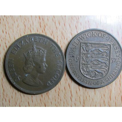 Jersey 1957 Elizabeth ll 1/12th of a Shilling Coin