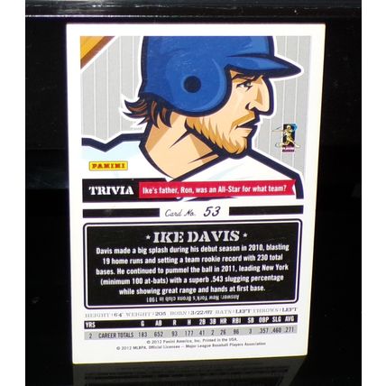 PANINI 2012 TRIPLE PLAY IKE DAVIS BASEBALL CARD #53