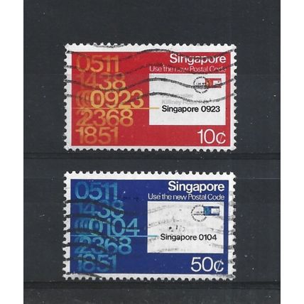 Singapore.Postal Code Publicity set of 2.Fine Used.Jun25